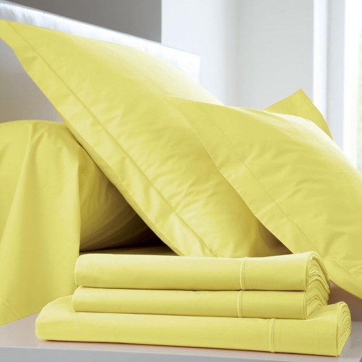 Taie uni Percale Citron