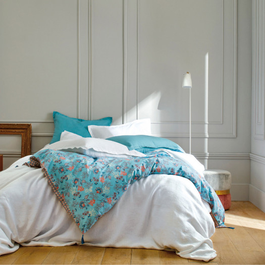 Linge de lit imprimé - Collection linge de maison - Blanc des Vosges