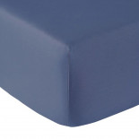 Drap housse Percale Cobalt, ANNE DE SOLENE