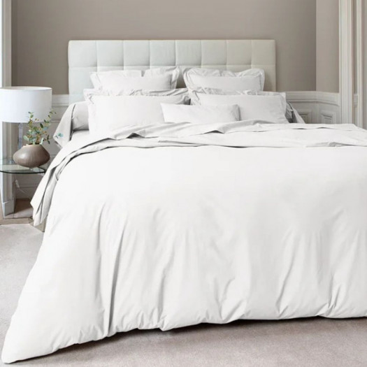 Parure Percale Uni Blanc, ANNE DE SOLENE