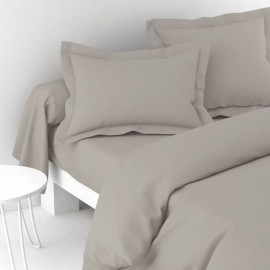 Parure Percale Uni Brume, ANNE DE SOLENE